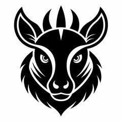 Animal logo icon black shape white background