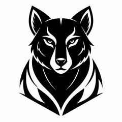 Animal logo icon black shape white background