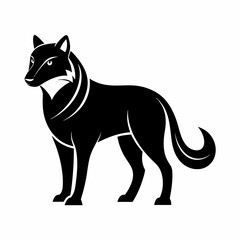 Animal logo icon black shape white background