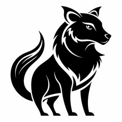 Animal logo icon black shape white background