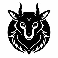 Animal logo icon black shape white background