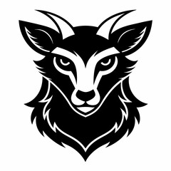 Animal logo icon black shape white background
