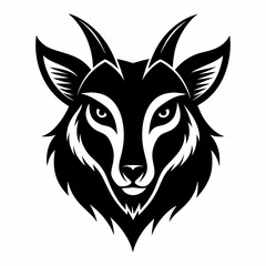 Animal logo icon black shape white background