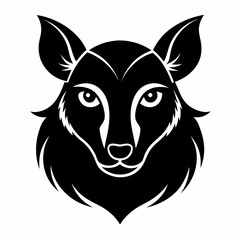 Animal logo icon black shape white background