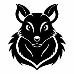 Animal logo icon black shape white background