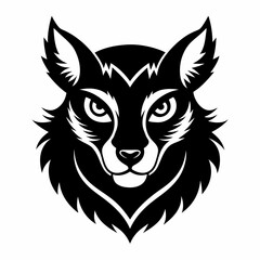 Animal logo icon black shape white background