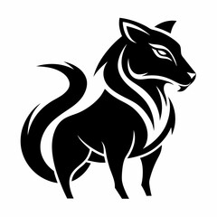 Animal logo icon black shape white background