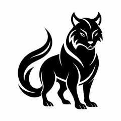 Animal logo icon black shape white background