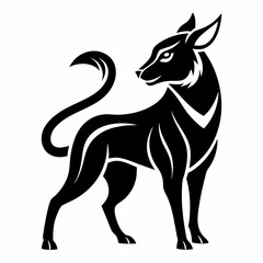 Animal logo icon black shape white background