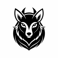 Animal logo icon black shape white background