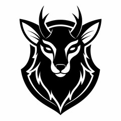 Animal logo icon black shape white background