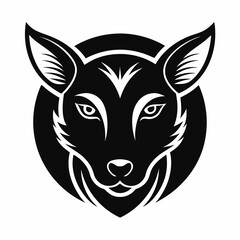 Animal logo icon black shape white background