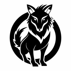 Animal logo icon black shape white background