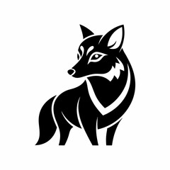 Animal logo icon black shape white background