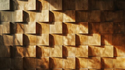 Shadow Patterned Plywood Wall for Background Use