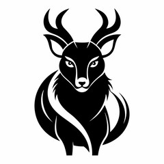 Animal logo icon black shape white background