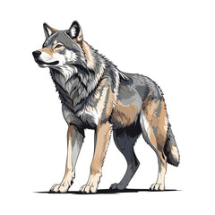 Wolf Digital Vector Illustration © ImageryPlanet