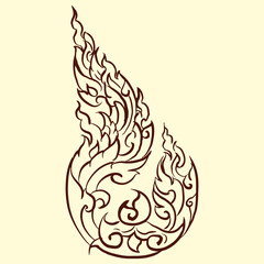 illustration of Thai pattern vector for card decoration illustration