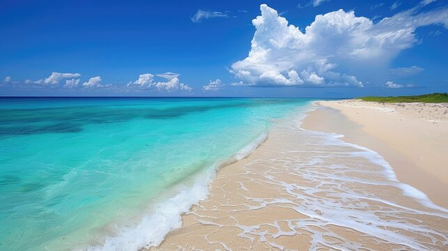 Sun-kissed beach with turquoise waters