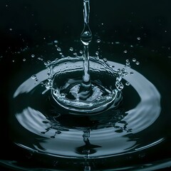 Crown of Clarity: A Water Droplet's Impact