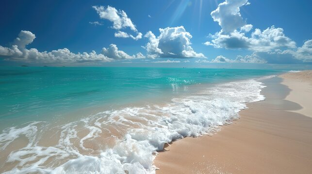 Sun-kissed beach with turquoise waters