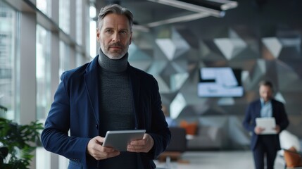 The businessman with tablet