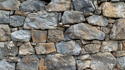 Obraz premium Stone wall made of aged stones historical backdrop