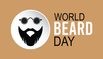 World Beard Day is observed every year on September. banner design template Vector illustration background design.