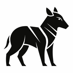 Animal logo icon black shape white background