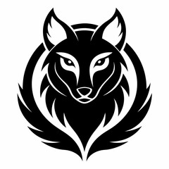 Animal logo icon black shape white background