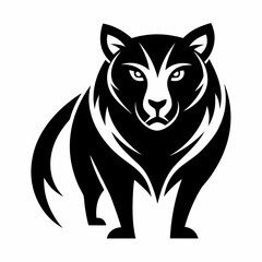 Animal logo icon black shape white background