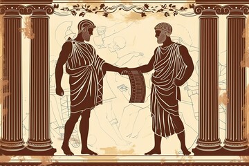 Fototapeta premium Ancient Greece Artistic Representation