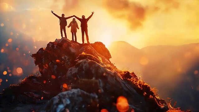 Photo real as Cooperative Endeavor Success concept as Celebrate the success of a cooperative endeavor with an advertisement highlighting achievements and mutual benefits. in  Photo Stock  Concept 