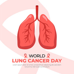 World lung cancer day august background design