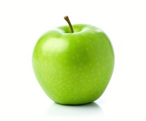 Fresh Green Apple on White Background