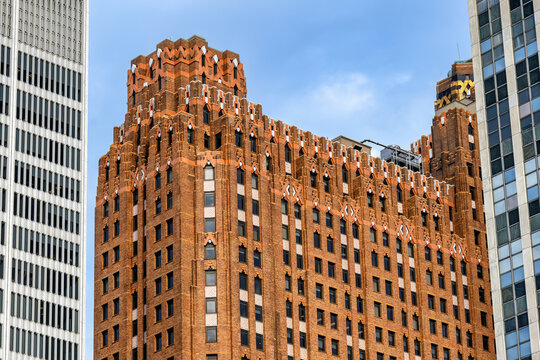 Guardian Building Exterior Architecture, Detroit, USA