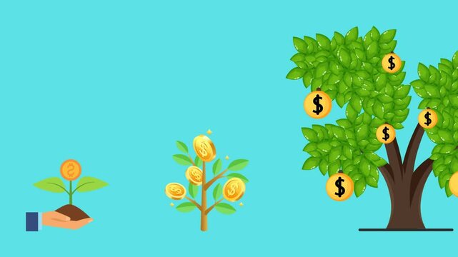 Visualizing financial success from investment to substantial income. Ideal for educational and motivational content related to investment.
