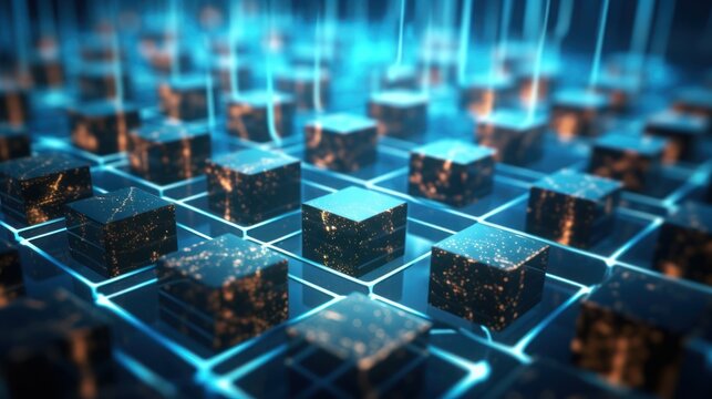 Blockchain technology background. Cryptocurrency fintech block chain