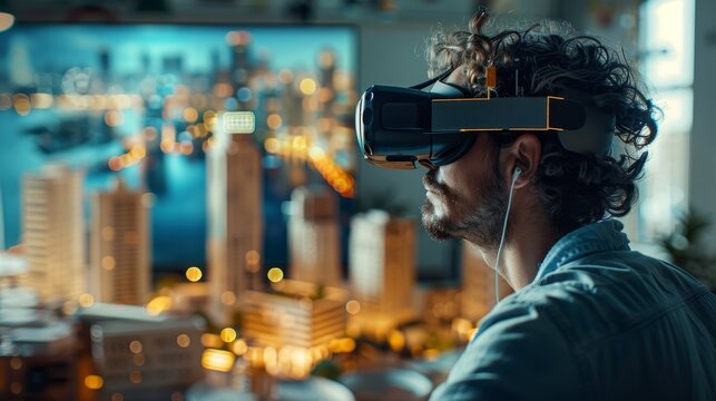 Augmented reality in real estate with overlay simulations, hyper realistic, Hybrid technology, immersive property development