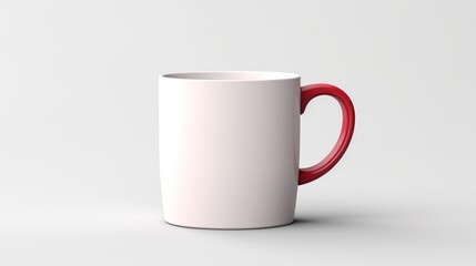 Obraz premium coffee cup in ceramic mug on pure white background, 