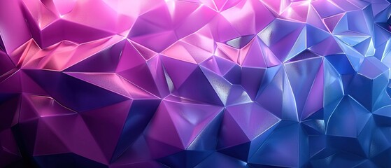 3d rendering of purple and blue abstract geometric background 