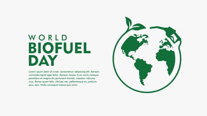 vector world biofuel day banner template