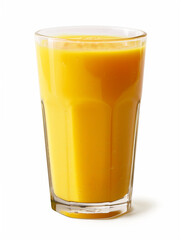 Fresh glass of mango juice isolated