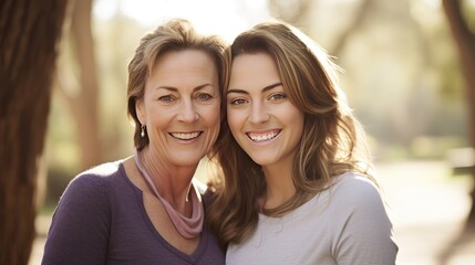 Obraz premium mom with young adult daughter 