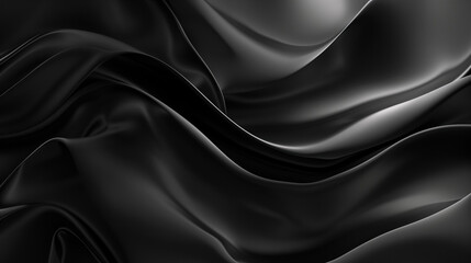 Fototapeta premium Black Wave Wallpaper Featuring Abstract Flowing Textures and Dark Artistic Details