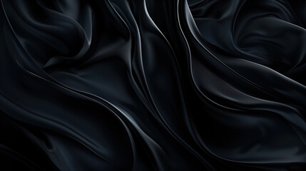 Fototapeta premium Abstract Black Wave Flowing Dark Wallpaper with Modern Artistic Texture for Backgrounds