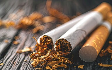 Close-Up of Broken Cigarettes