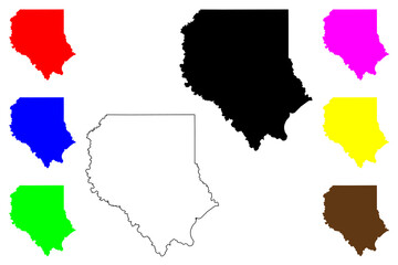 Livingston County, Louisiana (U.S. county, United States of America, USA, U.S., US) map vector illustration, scribble sketch Livingston Parish map