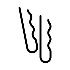 bobby pins linear logo mark in black and white