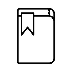 Bookmark linear logo mark in black and white